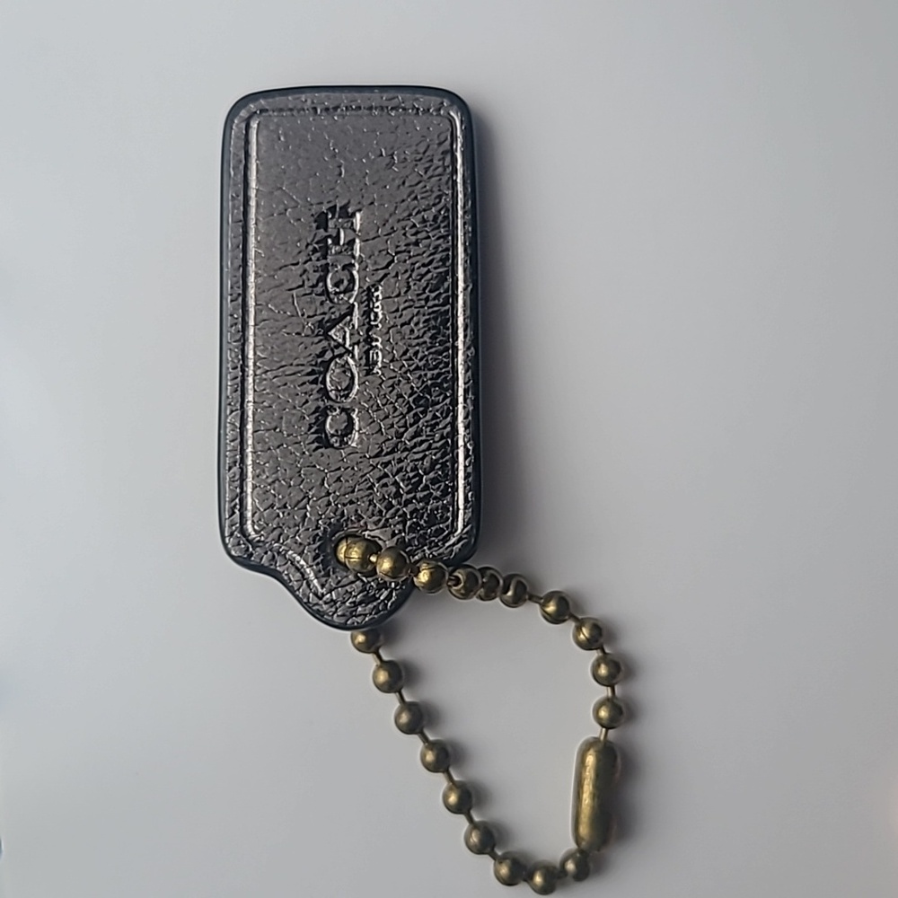 Coach Metallic Leather Tag
